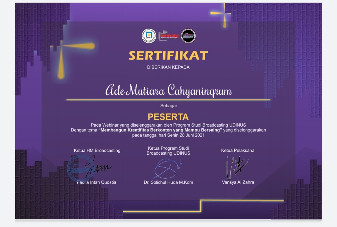 sertifikat peserta